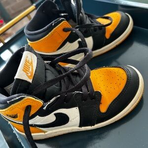 Nike Kids' Black, White, and Orange Sneakers